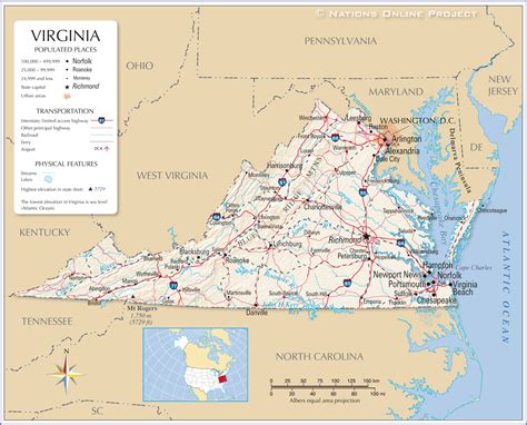 Virginia State Map .
